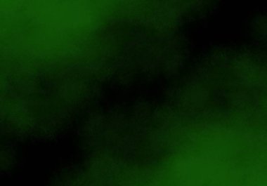 Siyah Arkaplanda Soyut Yeşil Suluboya