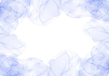 Fotoğraf soyut mavi mürekkep çerçevesi