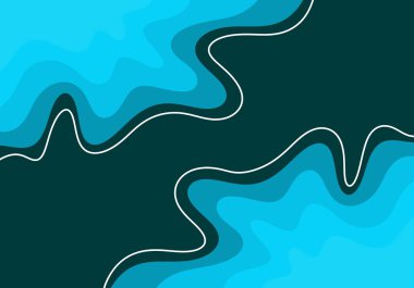 cyan dalgalı şekil gradyan kenar arkaplanı