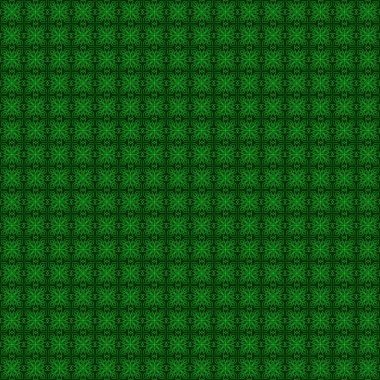 Yeşil desensiz çiçek deseni