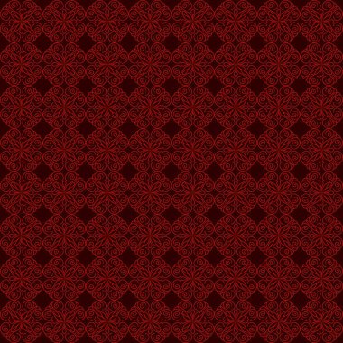 Kırmızı, pürüzsüz desenli çiçek çizgisi.