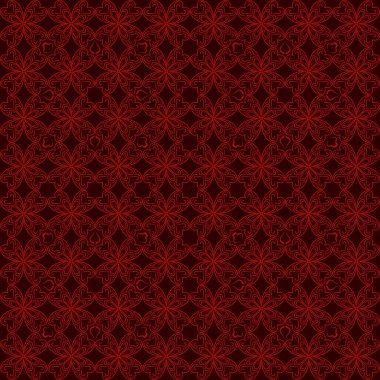 Kırmızı, pürüzsüz desenli çiçek çizgisi.