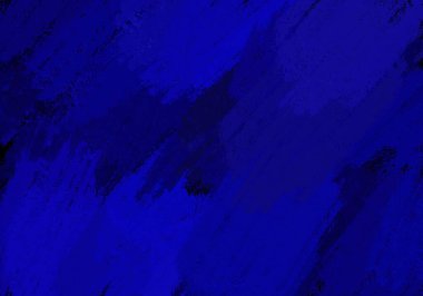 Mavi fırça arka planında koyu grunge