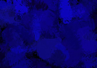 Mavi fırça arka planında koyu grunge