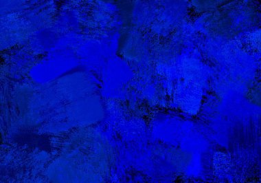 Mavi fırça arka planında koyu grunge