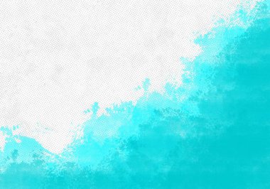 Yarım tonlu beyaz ve cyan grunge suluboya