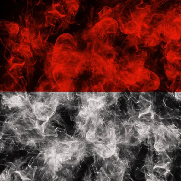 Endonezya Bayrağının Soyut Duman Arkaplanı