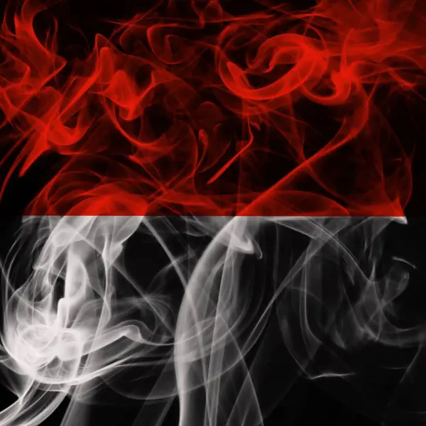 Endonezya Bayrağının Soyut Duman Arkaplanı