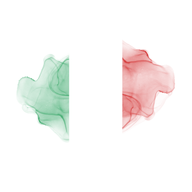 Soyut Mürekkep Fırçası İtalya Bayrağı