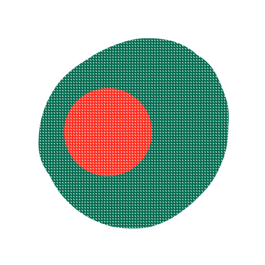 Yarı Tonlu Bangladeş Bayrağı