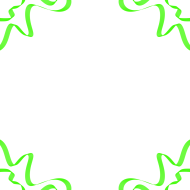 Yeşil Kurdele Çerçeve Kenarlığı