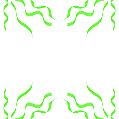 Yeşil Kurdele Çerçeve Kenarlığı