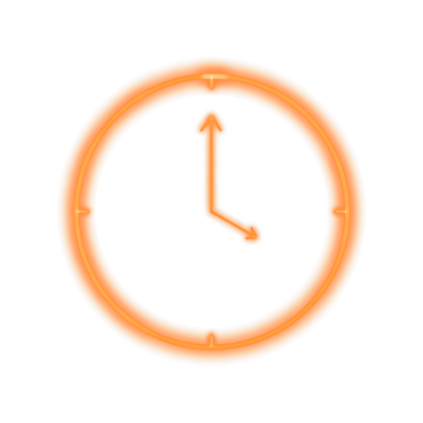 Web Kullanımı için dört O 'Clock Neon, basit turuncu renkli resim