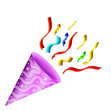 Yeni Yıl Partisi Trompeti, Renkli PNG İllüstrasyonu