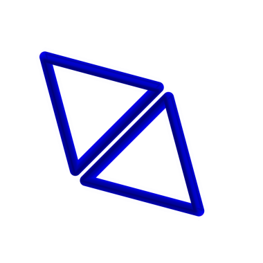 Kırmızı Üçgen 3D Çizgi