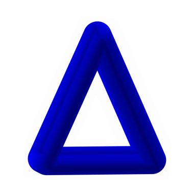 Kırmızı Üçgen 3D Çizgi