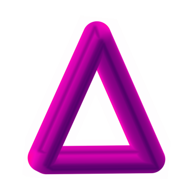 Kırmızı Üçgen 3D Çizgi