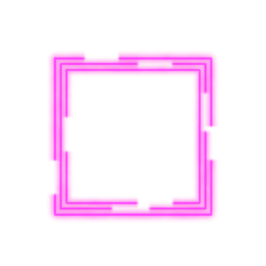 Mor Neon Frame Banner, Basit PNG Resimleri
