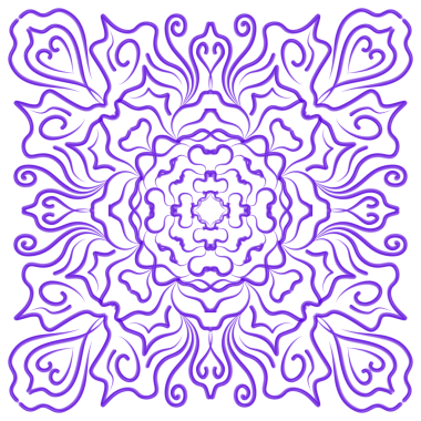 Şeffaf arkaplanda soyut İslami Düzen