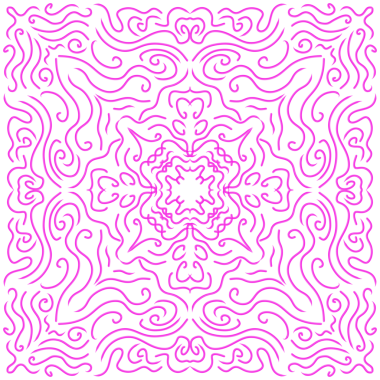 Şeffaf arkaplanda soyut İslami Düzen