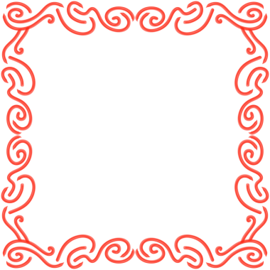el çizimi çiçek çerçevesi, Web kullanımı için basit PNG resmi