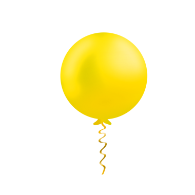 Gerçekçi balonda dekoratif spiral kurdele
