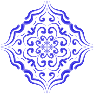 Mavi Çiçek Hattı Süslemesi, Web Kullanımı için Basit PNG Görüntü