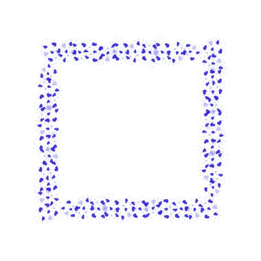 Soyut Kalp Kenarlığı Çerçevesi, Şeffaf Arkaplan Üzerine Basit PNG