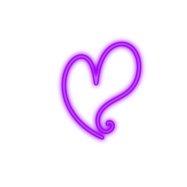 Kalp Neon Hattı, Renkli PNG İllüstrasyonu 