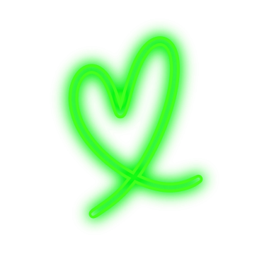 Kalp Neon Hattı, Renkli PNG İllüstrasyonu 