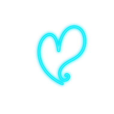 Kalp Neon Hattı, Renkli PNG İllüstrasyonu 