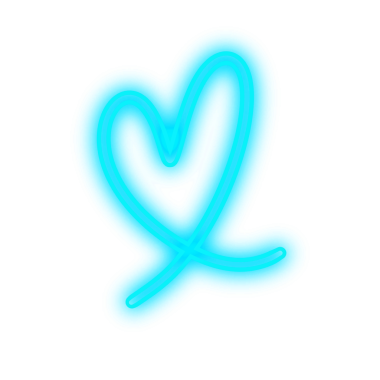 Kalp Neon Hattı, Renkli PNG İllüstrasyonu 