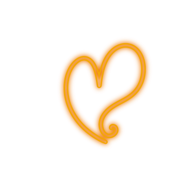 Kalp Neon Hattı, Renkli PNG İllüstrasyonu 