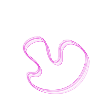 Saç Hattı Blob, Renkli PNG İllüstrasyonu 