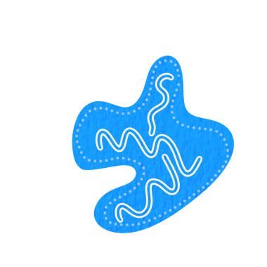 Soyut Blob Çizgisi Şekli, Renkli PNG Resimleri