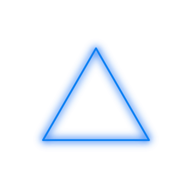 Mavi Neon Üçgeni, Web Kullanımı için Basit PNG Resmi