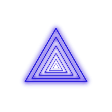 Mavi Neon Üçgeni, Web Kullanımı için Basit PNG Resmi