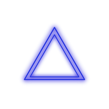 Mavi Neon Üçgeni, Web Kullanımı için Basit PNG Resmi