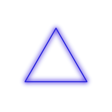 Mavi Neon Üçgeni, Web Kullanımı için Basit PNG Resmi