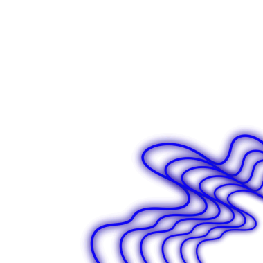 Mavi Neon Dalga Köşesi, Web Kullanımı için Basit PNG Resmi