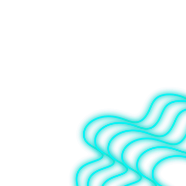 Cyan Neon Dalga Köşesi, Web Kullanımı için Basit PNG Resmi