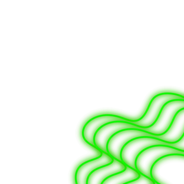Yeşil Neon Dalga Köşesi, Web Kullanımı için Basit PNG Resmi