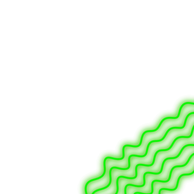 Yeşil Neon Dalga Köşesi, Web Kullanımı için Basit PNG Resmi
