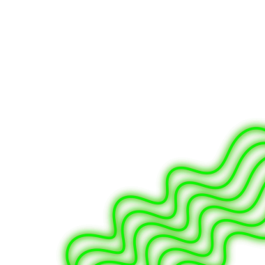 Yeşil Neon Dalga Köşesi, Web Kullanımı için Basit PNG Resmi