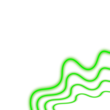 Yeşil Neon Dalga Köşesi, Web Kullanımı için Basit PNG Resmi