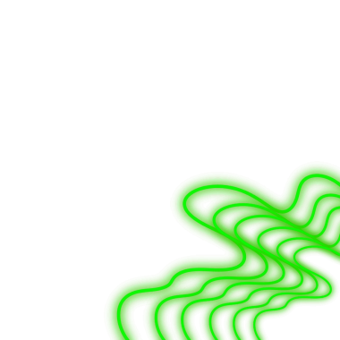 Yeşil Neon Dalga Köşesi, Web Kullanımı için Basit PNG Resmi