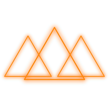 Turuncu Neon Üçgeni, Web Kullanımı için Basit PNG Resmi