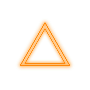 Turuncu Neon Üçgeni, Web Kullanımı için Basit PNG Resmi