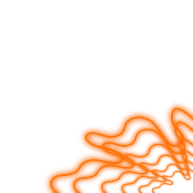 Turuncu Neon Dalga Köşesi, Web Kullanımı için Basit PNG Resmi