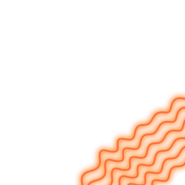 Turuncu Neon Dalga Köşesi, Web Kullanımı için Basit PNG Resmi